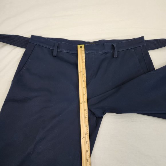 BANANA REPUBLIC Trendy Navy Wide Leg Crop Preppy Belted Pants Size 12 New NO Tag - Picture 15 of 16